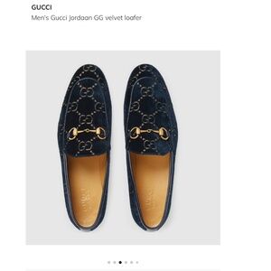 Men Gucci Jordan GG velvet loafers